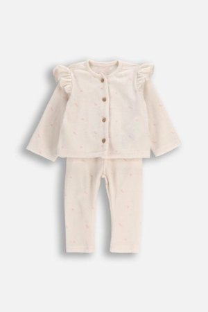 COCCODRILLO komplekt HAPPY PUPPY GIRL NEWBORN, kreemjas, cm 