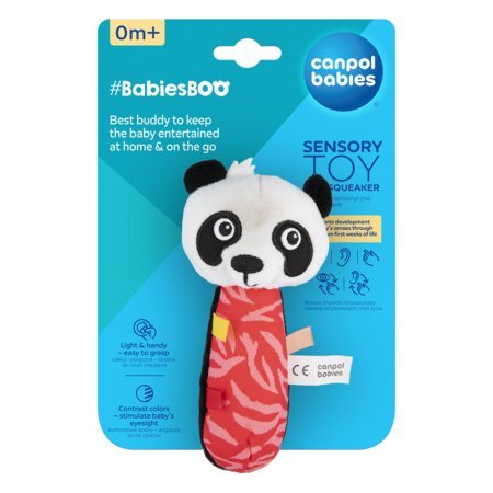 CANPOL BABIES pehme piiksuv sensoorne mänguasi BABIESBOO PANDA, 68/095_panda 