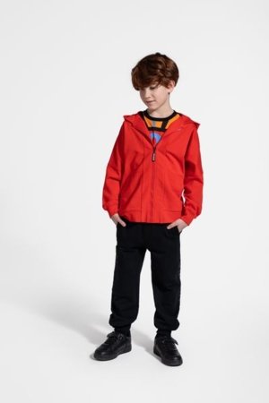 COCCODRILLO kapuutsiga kampsun DRAGONS BOY JUNIOR, punane, WC5132402DBJ-009-164, 164 cm 