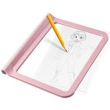 KIDYWOLF valgustusega joonistustahvel, roosa, KIDYDRAW-PRO-PI 