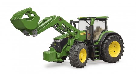 BRUDER traktor John Deere 7R 350 koos esilaaduriga, 03151 03151