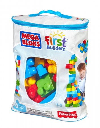 MEGA BLOKS FIRST BUILDERS kaladėlių rinkinys First Builders 60 vnt, DCH55 DCH55