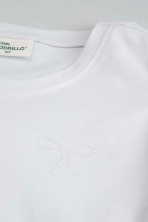 COCCODRILLO short sleeved t-shirt, white, XCX143201EJG-001-140, 140 size 