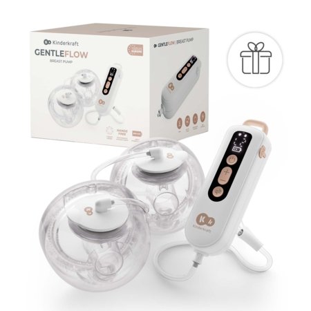 KINDERKRAFT topelt kaasaskantav elektriline rinnapump GENTLEFLOW, golden, KEGEFL00GLD0000 