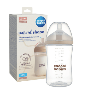 CANPOL BABIES Lutipudel koos Lutiga  NATURAL SHAPE, 260 ml, 35/401 