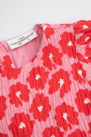 COCCODRILLO lühikeste varrukatega kleit MAXITROPIC GIRL KIDS, värv, WC5128201MGK-022-122, 122 cm 