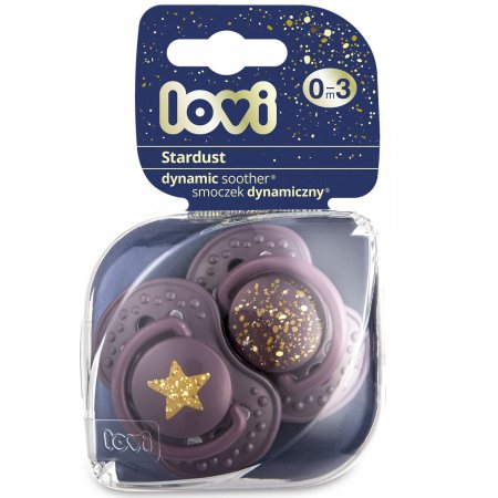 LOVI rõngaslutt silikoon 0-3 m, 2 tk, Stardust violet, 22/892_violet 22/892_violet