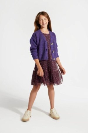 COCCODRILLO cardigan ACADEMY GIRL JUNIOR, lilla, ZC4172201AGJ-016-164, 164 cm 