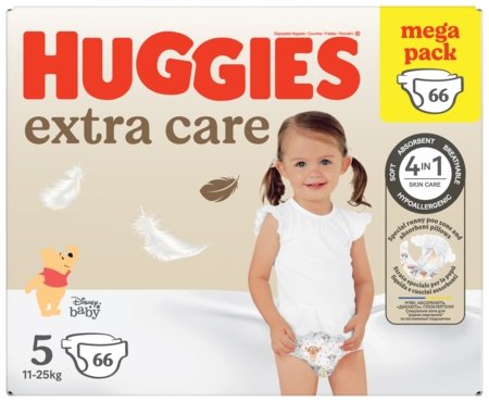 HUGGIES mähkmed EXTRA CARE, Box, 5 suurus, 11-25 kg., 33x2 tk., 2562451 