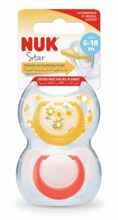 NUK Latekslutt, STAR, 6-18k, 2tk, SU63 SU63