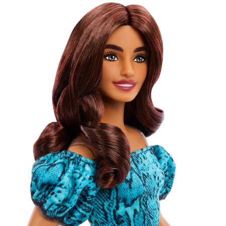 BARBIE FASHIONISTAS nukk rohekassinises loomamustriline kostüümis, JJN63 