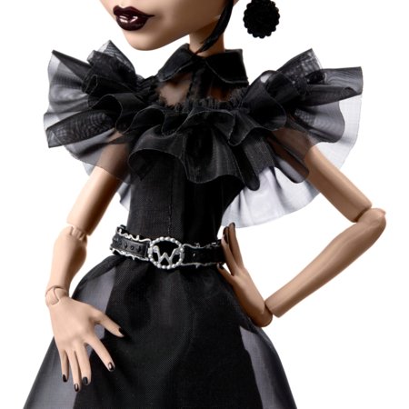MONSTER HIGH X WEDNESDAY kollektsiooni nukk - peokleidis Wednesday, HXJ03 