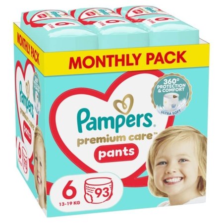 PAMPERS püksmähkmed Premium Care, 6 suurus 13-19kg, 93 tk, 81772334 