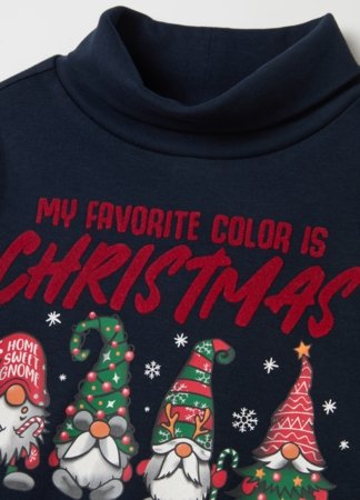 OVS Pikkade varrukatega ja kõrge kraega T-särk, tumesinised, 140 cm, 002161187 