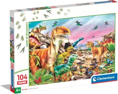 CLEMENTONI pusle Super Noli and Land of Dinosaurs, 104 tk., 25779 