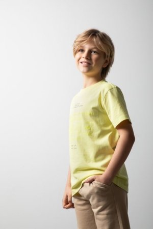 COCCODRILLO lühikeste varrukatega t-särk, kollased, WC6143203NBJ-004-164, 164 cm 