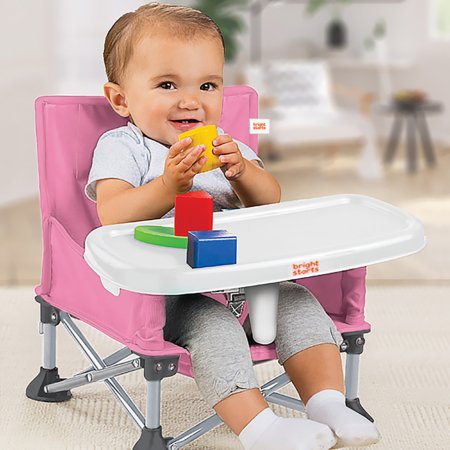 BRIGHT STARTS söögitool - booster POP 'N SIT, PINK, 17199 