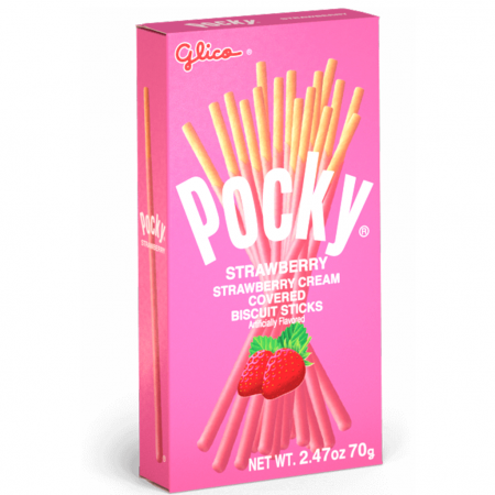 POCKY lazdelės Strawberry 38g, 0206 MIX0079