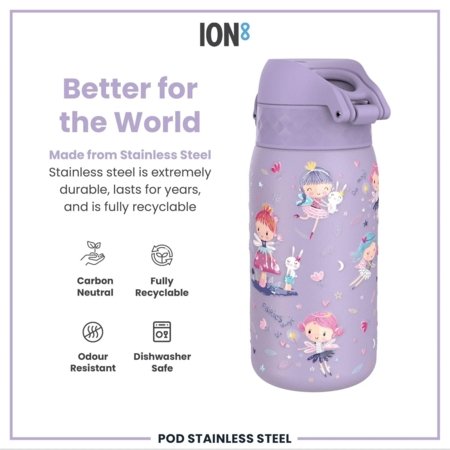 ION8 roostevabast terasest veepudel, Fairies, 400 ml., I8SS400PVFAIRY 