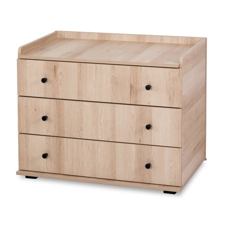 KLUPŚ lastevoodi koos kummutiga COMPACT 3in1, 120x60 cm., Beech 