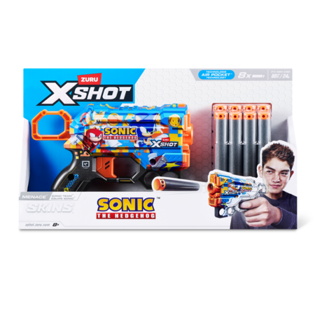 XSHOT mängupüstol Sonic The Hedgehog 8tk, assortii, 36679 