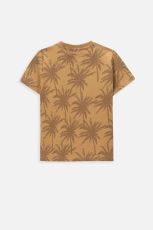 COCCODRILLO lühikeste varrukatega t-särk NEW WAVE KIDS, pruunid, WC4143203NWK-018-122, 122 cm 