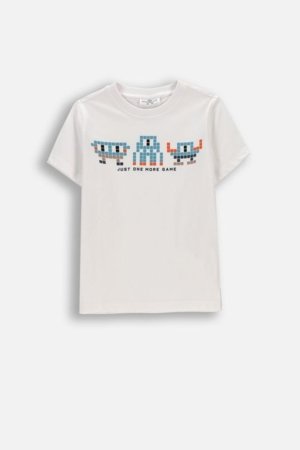 COCCODRILLO lühikeste varrukatega t-särk, valged, WC6143204MBK-001-116, 116 cm 