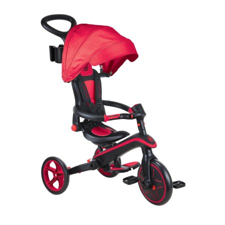 GLOBBER kolmerattaline jalgratas Explorer Trike Foldable 4 In 1, punane, 732-102 