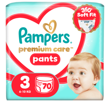 PAMPERS püksmähkmed Premium Care, 3 suurus 6-10kg, 70 tk., 80895105 