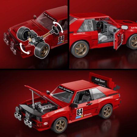 MATTEL BRICK SHOP HOT WHEELS Audi Sport Quattro 84 ehituskomplekt, JLK39 