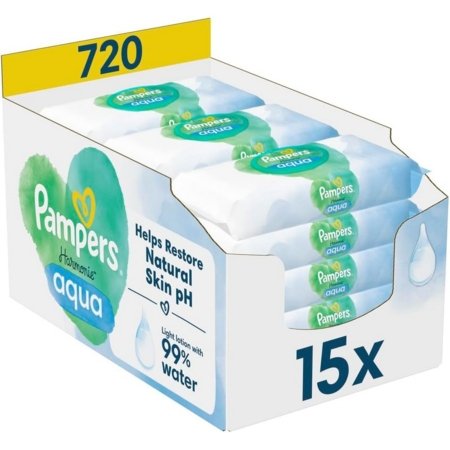 PAMPERS Niisked salvrätikud Harmonie Aqua, 15x48 tk, 81773414 