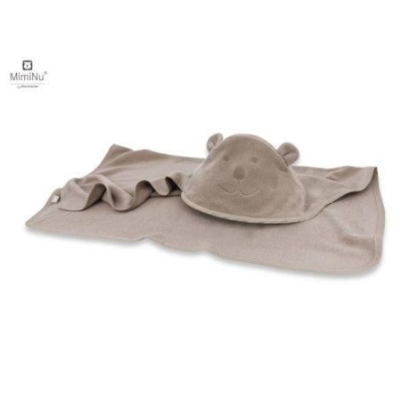 MIMINU kapuutsiga rätik TEDDY, 100x100 cm., Mokka 