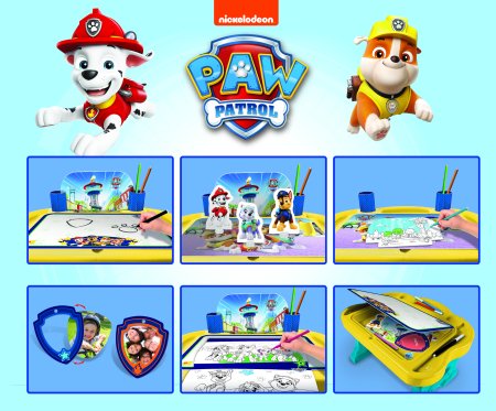 LISCIANI Paw Patrol joonistuskomplekt lauaga, 103331 