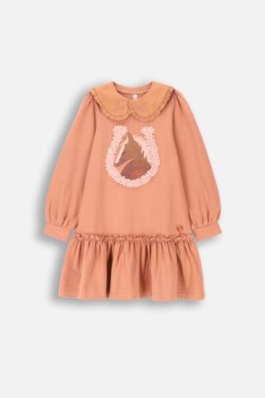 COCCODRILLO dress RODEO GIRL KIDS, powder pink, ZC4129102RGK-033-122, 122 cm 