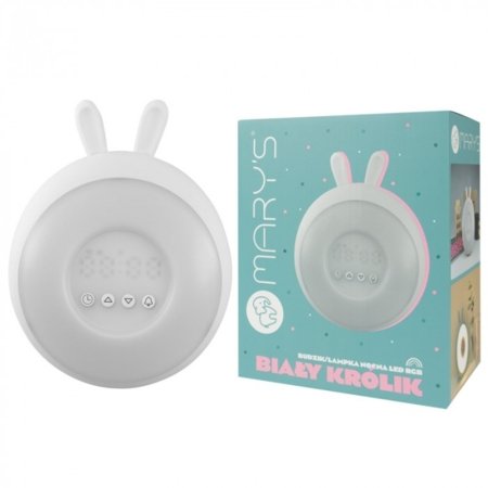 MARY'S äratuskell - öölamp RABBIT, White, MW20773 