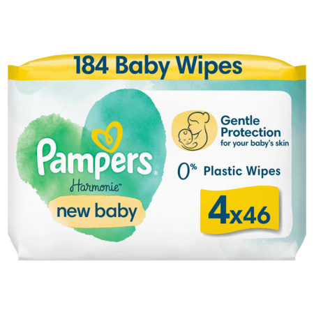 PAMPERS Niisked salvrätikud Harmonie New Baby, 4x46, 184 tk, 81783718 