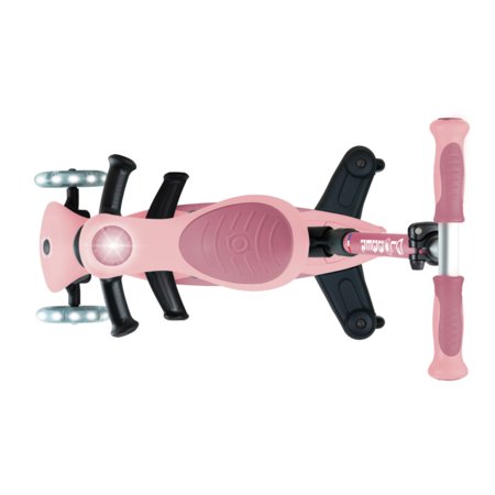GLOBBER tõukeratas Go Up Deluxe Lights 360°, pastellroosa, 699-310 