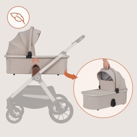 LIONELO universaalne käru LAYLA 3in1, Beige sand, LO-LAYLA 3IN1 