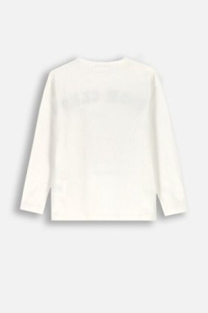 COCCODRILLO long sleeved t-shirt ACADEMY GIRL KIDS, ecru, ZC4143104AGK-003-122, 122 cm 