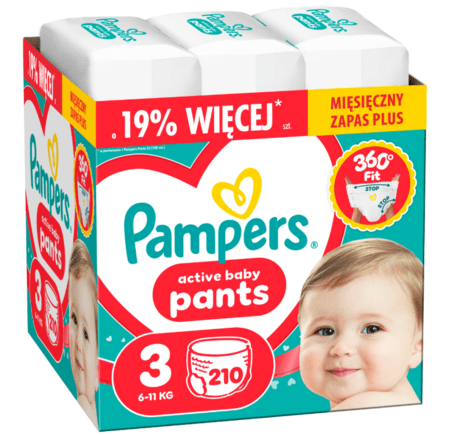 PAMPERS püksmähkmed Pants Monthly, 3 suurus, 6-11kg, 210 vnt., 80894759 