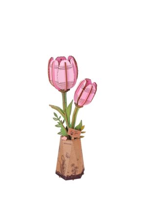 ROWOOD Puidust konstruktor Roosa tulp, TW082 