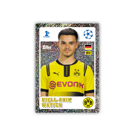 TOPPS kleepsud Champions League 2025 Eco Pack, 24+6vnt., 5053307074491 