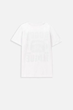 COCCODRILLO lühikeste varrukatega t-särk EVERYDAY BOY A, valged, WC4143221VBA-001- 