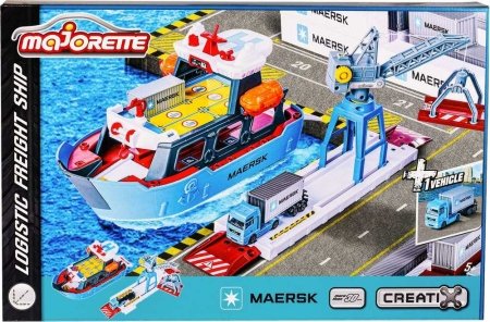 DICKIE TOYS creatix logistika kaubaveoks Laev+1 sõiduk, 212050039 