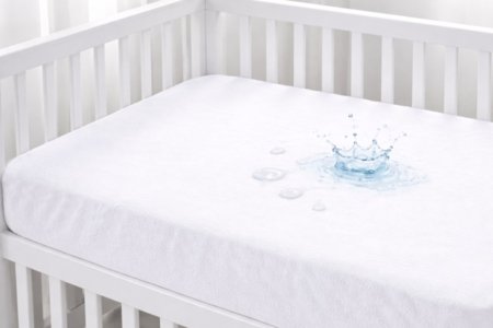 MIMINU veekindel kummiga voodilina, 40x90 cm., White 