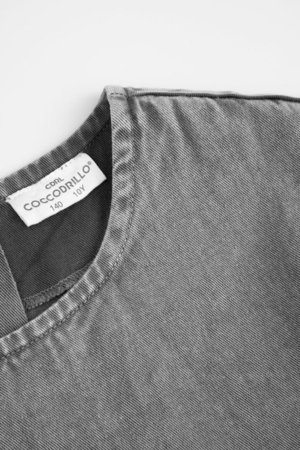 COCCODRILLO lühikeste varrukatega kleit, hall, suurus 