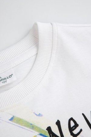 COCCODRILLO lühikeste varrukatega t-särk, valged, cm 