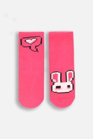 COCCODRILLO socks SOCKS GIRL, roosad, ZC4382208SOG-007-033, 33/36 cm 