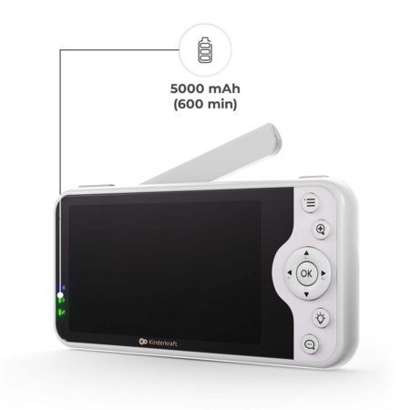 KINDERKRAFT video beebimonitor öövalgusega NITEEYE GLOW, White, KENIGL00WHT0000 
