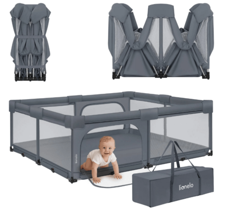 LIONELO mänguaedik-maneež FLORENCE XL EASY FOLD, Grey stone, LO-FLORENCE XL EASY FOLD 